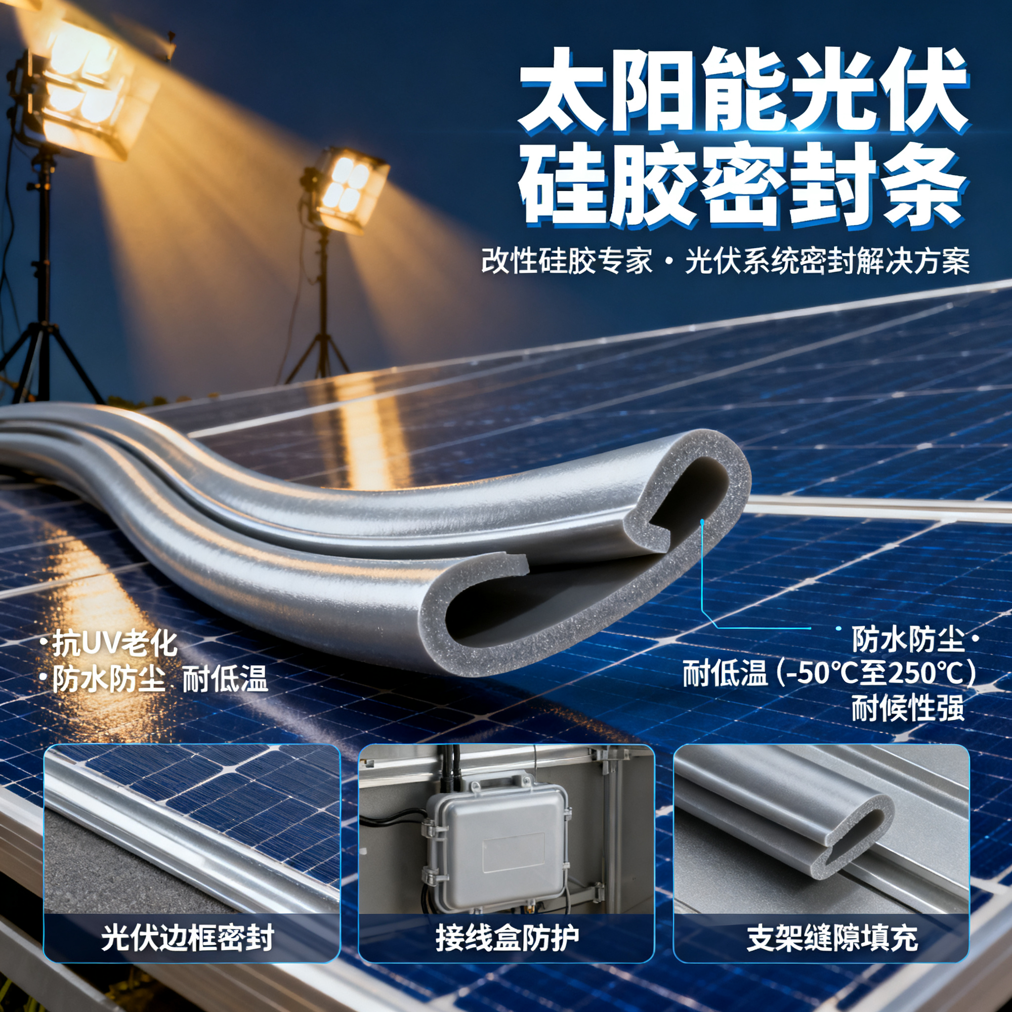 太陽(yáng)能光伏硅膠密封條
